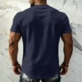 thumbnail image 6 of Yifymode Oversized Shirts for Men Vintage Short Sleeve Beach Vacation Tops Solid Casual Loose Fit Breathable Athletic T Shirts, 6 of 6