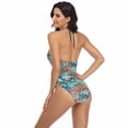 thumbnail image 5 of Gibobby Trajes de Baño Mujer Completos Bikini con traje de baño de mujer de Color One, traje de baño estampado, conjunto de Tankinis(Verde,M), 5 of 5