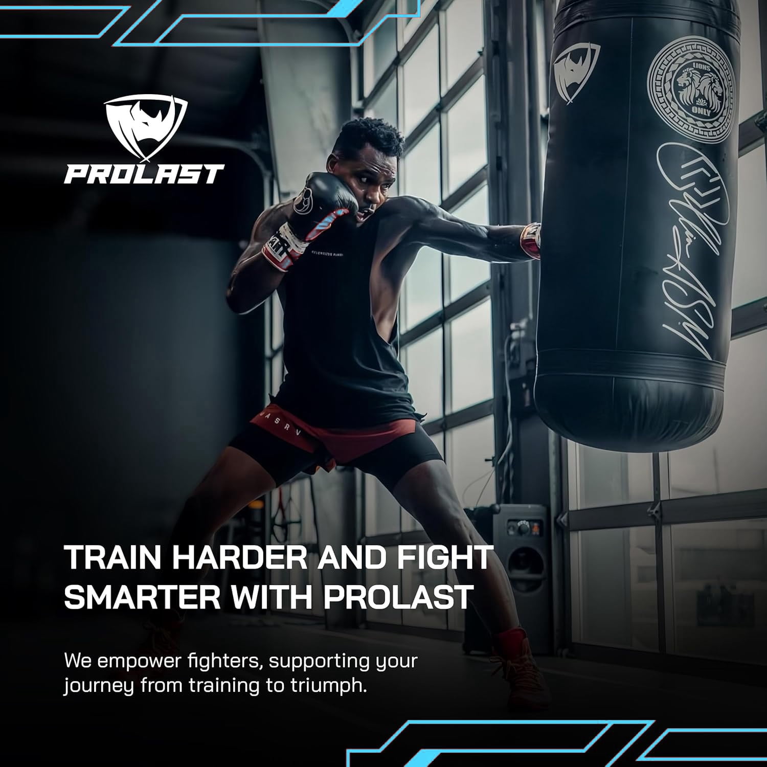 PROLAST Heavy Punching Bag 4 ft UNFILLED -Great for Boxing, MMA, Muay Thai - Unfilled with Bottom D-Ring ( Red )