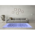 thumbnail image 3 of Ahgly Company Machine Washable Indoor Rectangle Oriental Blue Modern Area Rugs, 5' x 7', 3 of 4