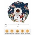 thumbnail image 6 of 13 Inch Round Placemats Set of 6, Navy Blue Christmas Non Slip Heat Insulation PP Table Mats, Red Snowman Xmas Tree Snowflake Winter Washable Place Mats for Kitchen Dining Party Table Decor, 6 of 7