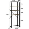 thumbnail image 3 of Soges 4-Tier Over the Toilet Storage Rack 68 inch Freestanding Bathroom Shelf, Space Saver Bathroom Shelf, Brown, 3 of 7