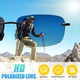 thumbnail image 4 of 2 Pack Sports Polarized Sunglasses for Men Women, Rimless Frame Lightweight Sun Glasses with UV Protection for Driving Fishing Golf Running Surf, 4 of 7