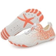 thumbnail image 2 of Zapatos Playa para Hombres Y Mujeres Zapatos Descalzos Zapatos Antideslizantes para Rastrear Ríos Zapatos Pesca Zapatos para Nadar Junto Al Mar [560] (Blanco Naranja 40), 2 of 9