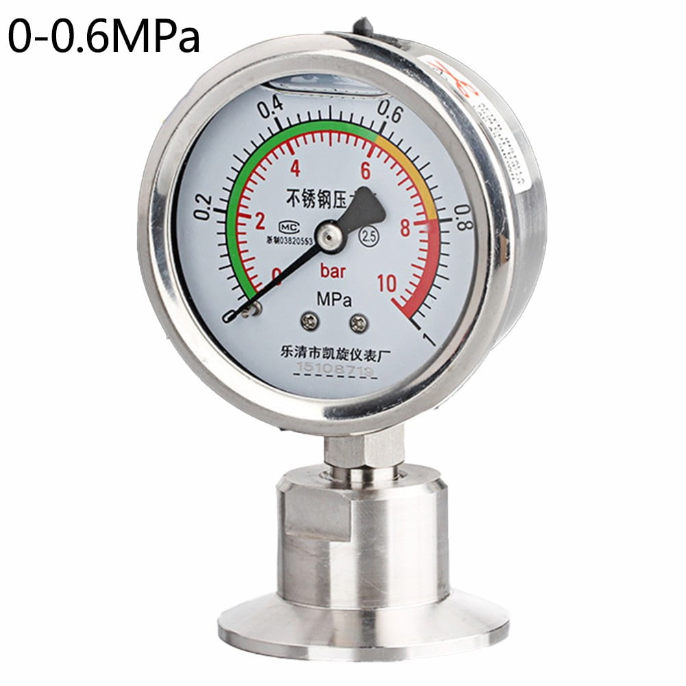 Manometer 1.5inch（50.5mm）OD Tri Clamp Membrane Pressure GaugeSS304