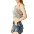 thumbnail image 5 of INSPIRE CHIC Women's Striped Tie Spaghetti Straps Summer Cami Tube Tops S Multicolor Blue, 5 of 9