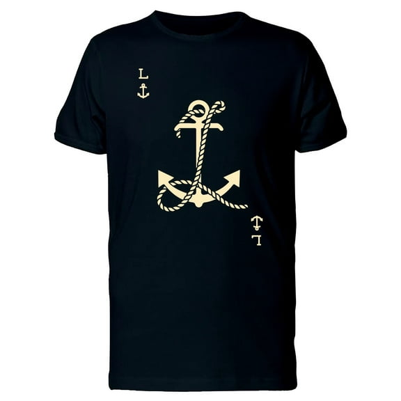 Cool, Vintage Nautical Anchor T-Shirt Men -Image by Shutterstock, Male 3X-Large
