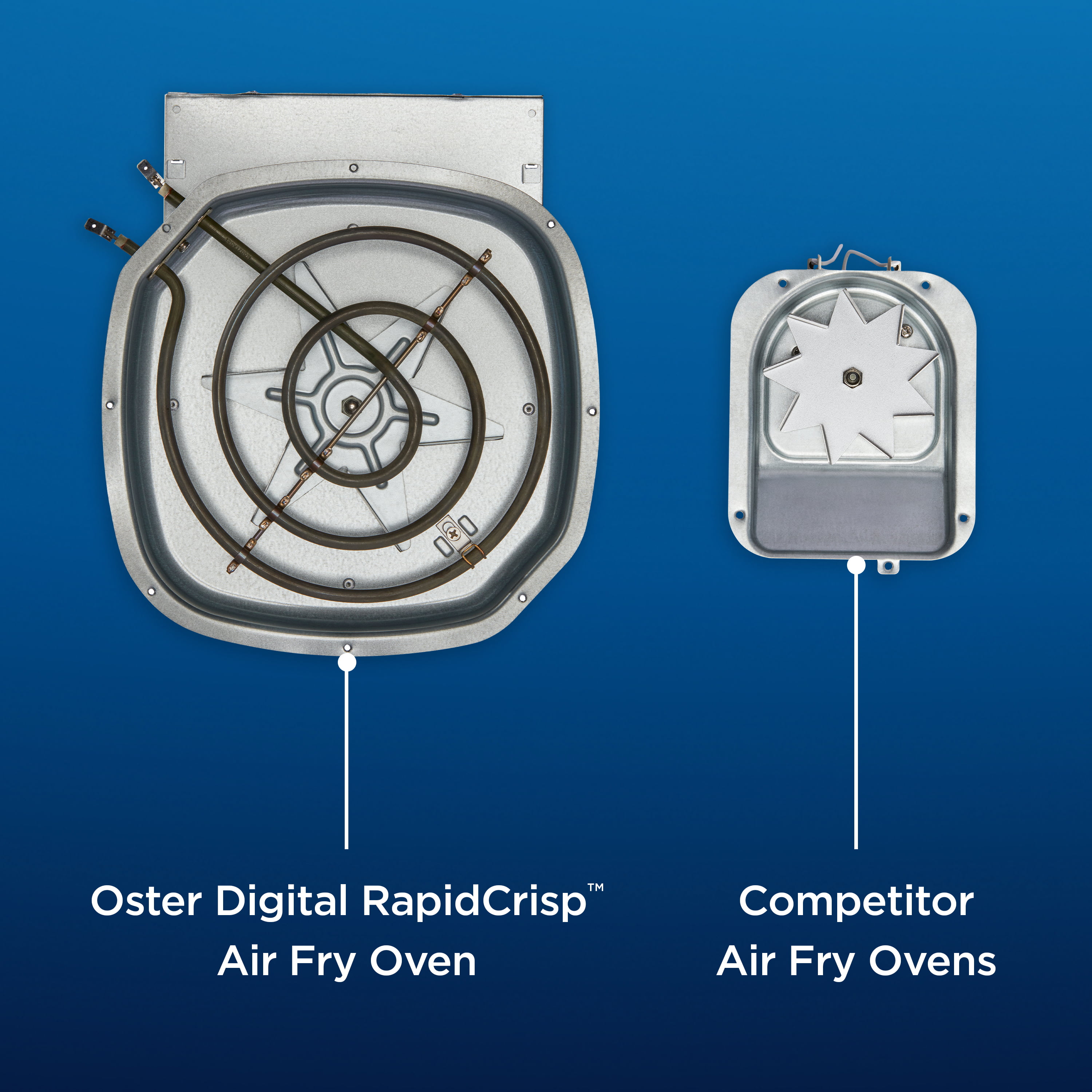 Oster RapidCrisp Air Fryer Oven, 12-Function Digital Countertop Oven, Stainless Steel