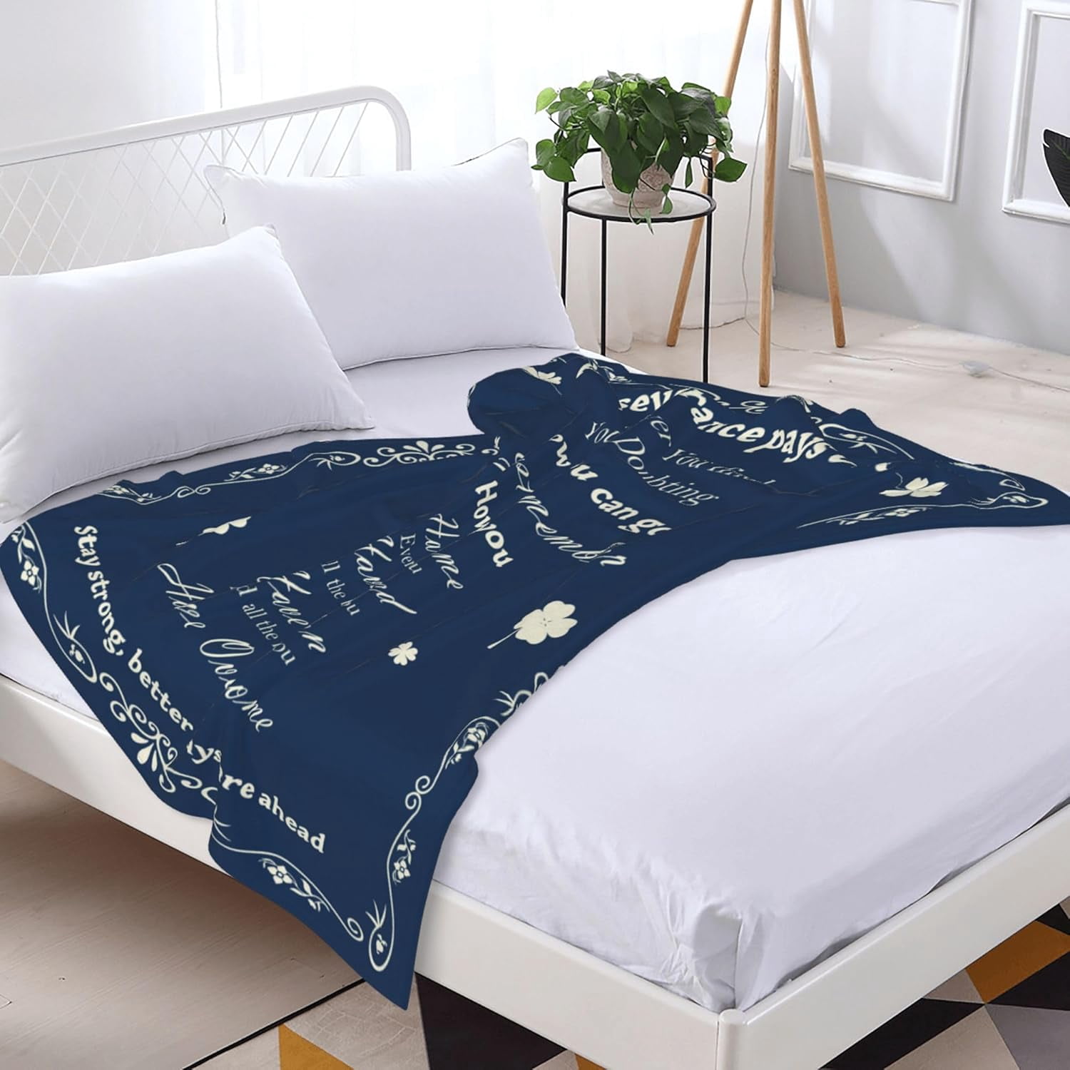 Inspirational Gifts for Women, Motivational Cheer up Encouragement Gifts for Woman Blanket, AA Sober Sobriety Gift for Men Women, Positive Uplifting Gift for Woman in Hard Times