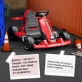 thumbnail image 5 of XJD Go Kart for Kids Age 6-12, 12V Electric Drift Kart Car with Adjustable Seat, Speeds, 8.5MPH, Bright LED Lights, 300W Powerful Motor, 12 Volt Ride on Crazy Cart, 5 of 10