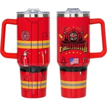 Firefighter Gifts for Men, Firefighter Tumbler 40 Oz Tumbler with Handle, Firefighter Graduation Gifts, Fireman Tumbler Cup Gifts for Fire Fighter Grandpa Dad Husband