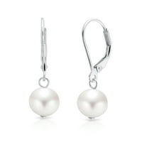 Bling Jewelry Sterling Silver Freshwater Cultured Pearl Leverback Earrings
