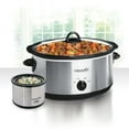 thumbnail image 3 of Mijoteuse Crockpot 7,6 l en acier inoxydable avec Little Dipper, 3 of 6