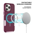 thumbnail image 2 of ShellTech Magnetic Phone Case for iPhone 14, Shockproof Dropproof Heavy Duty Protection Full Body Rugged Slim & Tough Durable Cover for Women Girls, Compatible with Magsafe,Winered, 2 of 5