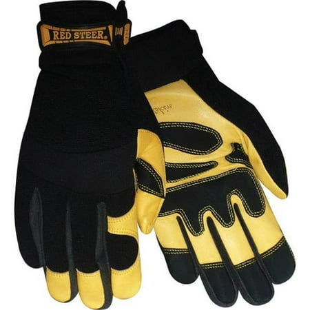 

Red Steer Glove Co. RSG174L Hybrid Driver Goatskin PVC Palm Glove Lge