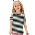 thumbnail image 4 of Zpanxa T-Shirts pour Tout-Petites Fille Imprimé Décontracté Manches Courtes Col Rond Haut Mode avec Coton 4-5 Ans, 4 of 7