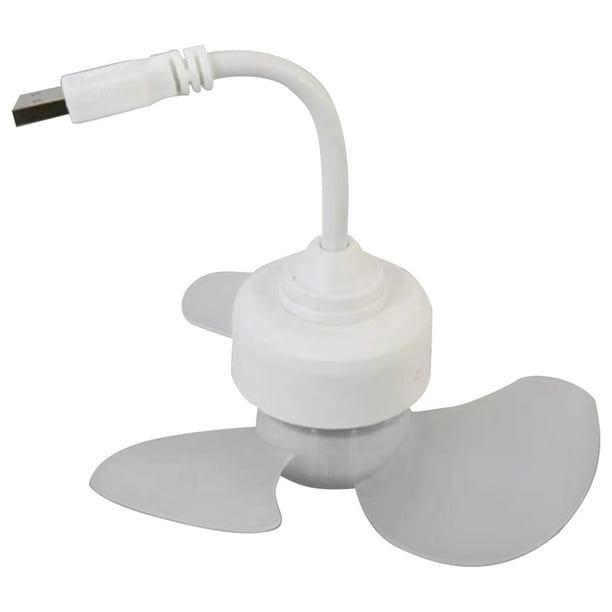 Mini Ventilador Techo LED Extensor Manguera Bombilla Lámpara Alimentación USB Rojo