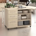 thumbnail image 2 of Hustle Rolling Storage Cabinet with Drawers in Natural Elm - Engineered Wood, 2 of 10