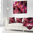 thumbnail image 2 of Designart Unique Magenta Fractal Design Pattern - Abstract Throw Pillow - 16x16, 2 of 4