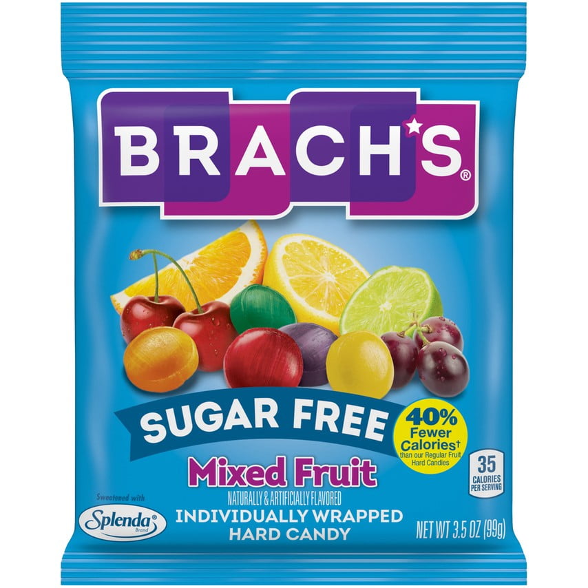 Brach's Sugar Free Mixed Fruit Hard Candy Bag, 3.5 Oz