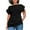 01 Black, variant on XIAfhje Summer Blouses for Women Pleated T Shirts with Zipper Womens Tops Loose Fit Short Sleeve Boat Neck Blouse Shirt Casual Solid Color Casual Dressy Tunic Tees T-Shirts