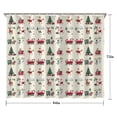 thumbnail image 5 of Beige Christmas Santa and Train Pattern Shower Curtain 84"x72" ,Bathroom Decorative Shower Curtains Set with 12 Hooks,Modern Waterproof Washable Shower Curtain, 5 of 6