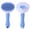 Blue, variant on Pet Grooming Slicker Brush for Shedding and Massaging Stainless Steel Bristles for Hair Removal for Felines and Canines Self Cleaning Grooming Tool