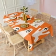 thumbnail image 4 of Orange Halloween Ghosts Rectangle Tablecloth 60"x102",Waterproof Polyester Rectangle Table Cloth, Wipeable Spillproof Polyester Tablecloth for Dining, Camping, Indoor and Outdoor, 4 of 6