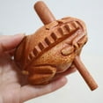 thumbnail image 5 of Carved Croaking Wood Percussion Musical Sound Wood Frog Tone Block Toys About 10x6x6cm, 5 of 7