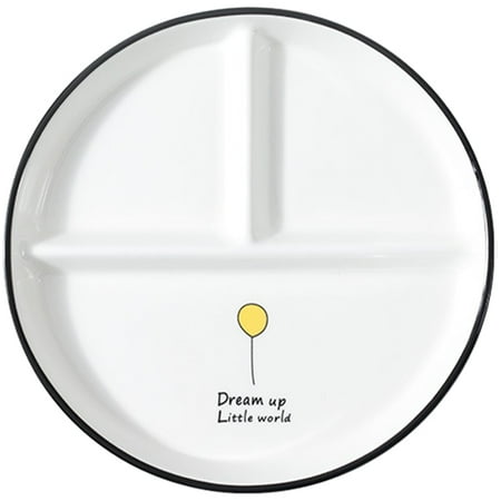 

Bestonzon Ceramic Divided Plate Diet Plate Ceramic Dish Ceramic Portion Control Plate Divided Dish