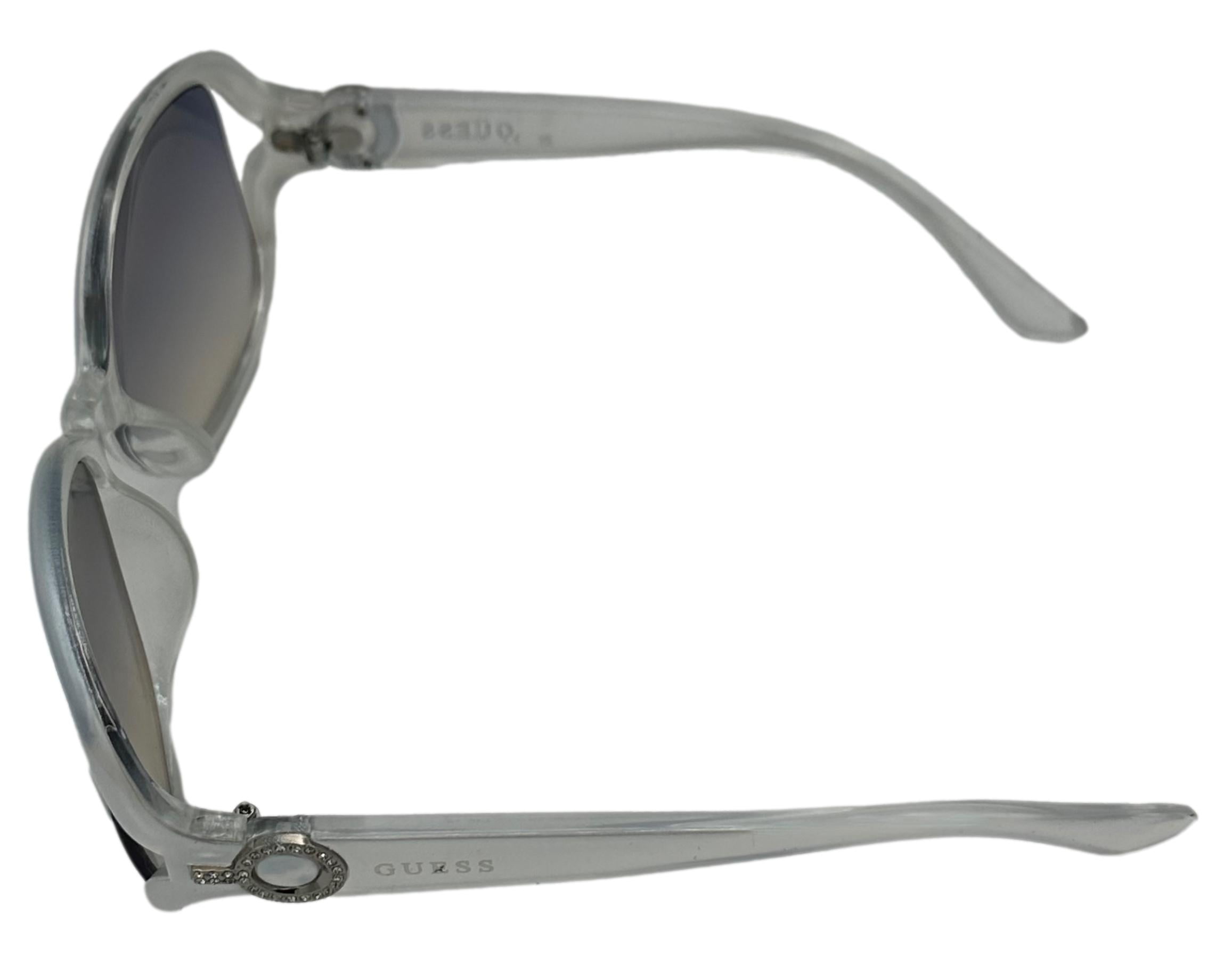 Guess Sunglass Womens White Oversized Square Plastic, Smoke Gradient GO00010 21W
