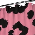 thumbnail image 3 of Pink and Black Of Leopard Print Shower Curtain 72"x84" ,Bathroom Decorative Shower Curtains Set with 12 Hooks,Modern Waterproof Washable Shower Curtain, 3 of 6