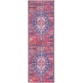 thumbnail image 3 of Unique Loom Roma Renaissance Washable Rug ,2' 7" x 12' 2",Multi Fuchsia, 3 of 8