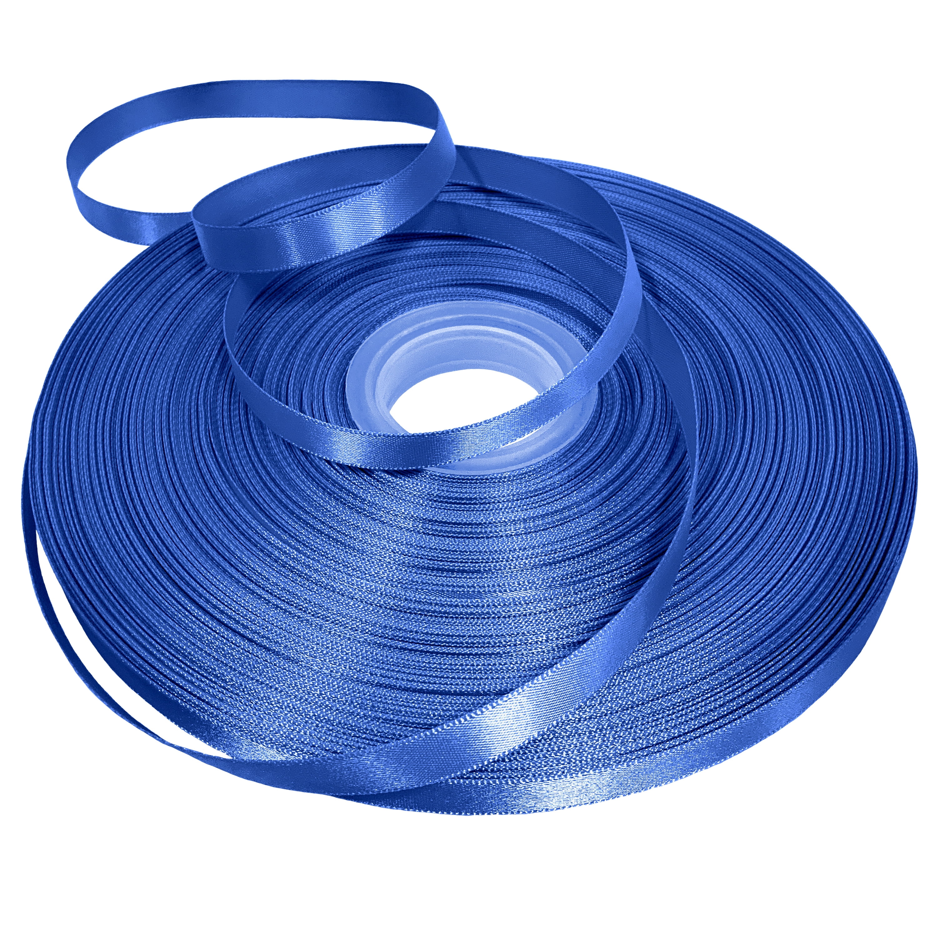Royal Blue Single Faced Satin Ribbon, 3/8" x 100 Yards by Gwen Studios