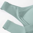 thumbnail image 3 of ManxiVoo Wireless Comfort Bras Full Coverage Minimizer with Adjustable Straps and Side Support for Everyday Wear Smooth T-Shirt Design L Size Light Green, 3 of 7