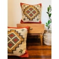 thumbnail image 2 of Gahilot International Farmhouse Pillow Covers 22x22 Set of 2 Throw Pillow Covers Wool Jute Geometric pattern Decorative Pillow cases for Sofa Couch Living, 2 of 4