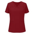 thumbnail image 5 of Women's Scrub Top Short Sleeve Medical Shirts Stretchy Soft Nurse Uniform V-Neck Tee With Pockets, 5 of 9