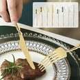 thumbnail image 1 of Tableware 4-Piece Stainless Steel Tableware Set Ergonomic Handle Spoon Fork Knife for Dessert Salad Steak Tea(Gold) Rkxzt, 1 of 8