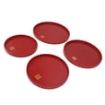 thumbnail image 2 of ZPSHYD Ensemble Exquis de 4 Plateaux de Service de Mariage Rouges de Style Chinois - Assiettes en Bois élégantes pour le Thé, le Café, les Collations, les Fruits et les Bonbons (Rond), 2 of 14