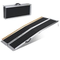 thumbnail image 3 of Tereitr 5FT Folding Wheelchair Ramp, Portable Aluminum Mobility Ramp with Non-Slip Surface, 600 lbs Capacity for Steps, Doorways, and Vehicles, 3 of 10