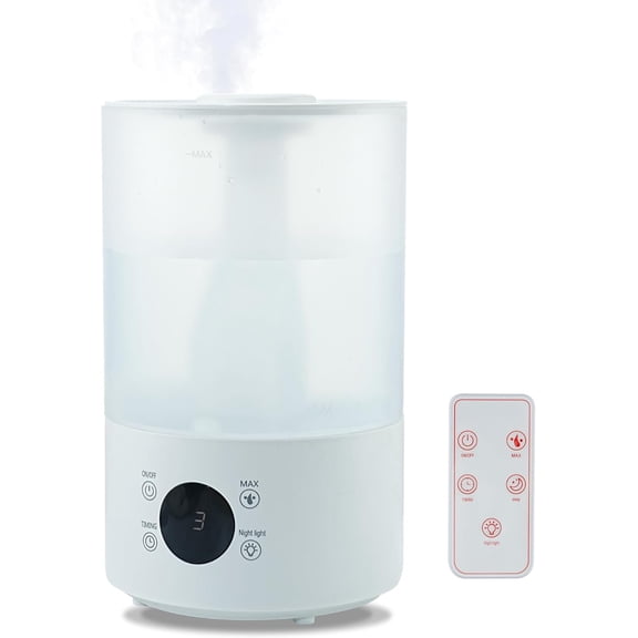 Top Fill Humidifiers for Bedroom, 4.0L Tank Cool Mist Large Room, 40H Runtime, Plants with 9H Timer, Auto Shut-Off,Quiet Ultrasonic Humidifier 360Β° Nozzle Baby Nursery