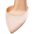 thumbnail image 3 of XYD Women Graceful Crystal Block High Heels D'Orsay Ankle Strap Pointed Toe Satin Pumps Wedding Shoes Size 15.5 Pink, 3 of 4