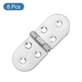 thumbnail image 3 of Uxcell Folding Table Hinge, 8Pack Stainless Steel 270 Degree Round Edge Sewing Machine Table Hinges for Cabinet, Silver, 3 of 6