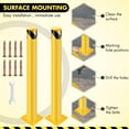 thumbnail image 3 of 36"Hx4.5"D Yellow Safety Bollard Posts, Steel Removable Parking Barriers,Heavy-Duty Traffic Bollards for Driveways and Parking Includes 24 Anchor Bolts, Wrench & Positioning Plate, 3 of 8