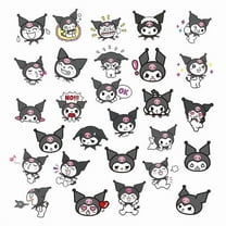 Wall Sticker For Bedroom Living Room Nursery Party Decorations Anime Kuromi Cartoon Background Self-Adhesive Wall Decor Baby Boy Girl Kids Room Wall Mural Decor Poster Gift