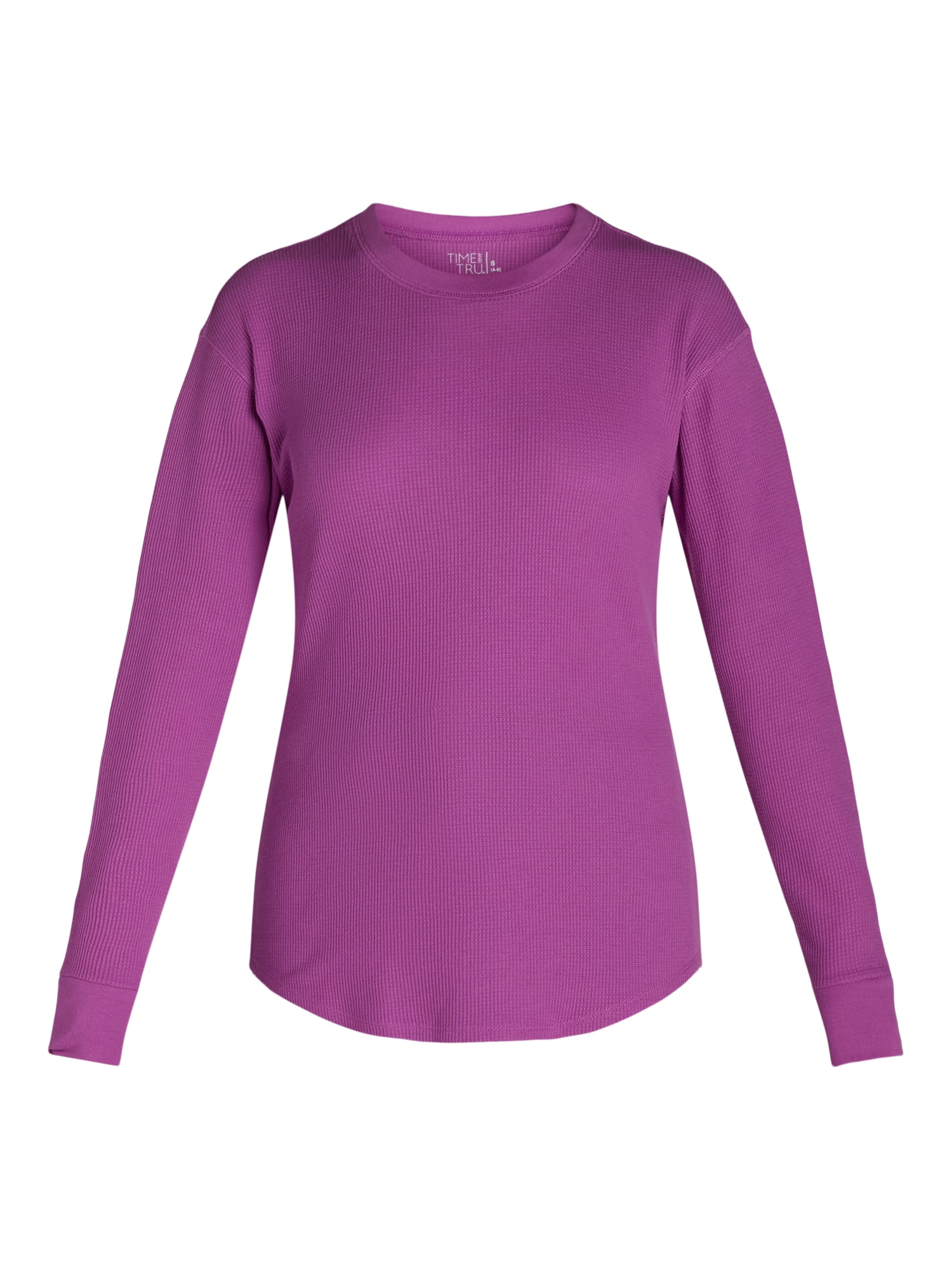 Time and Tru Women's Thermal Top with Long Sleeves, Sizes XS-XXXL