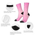 thumbnail image 4 of Fotbe Breast Cancer Pink Ribbons Awareness Calcetas Largas con Estampado para Hombre y Mujer – Calcetas de Compresión Transpirables y Elásticas, Viajar y Uso Diario Talla 5-11, 4 of 6