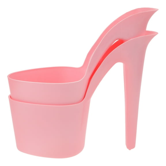WHAMVOX  2 Pcs High Heels Flower Pot Decorative Pots for Indoor Plants Pink