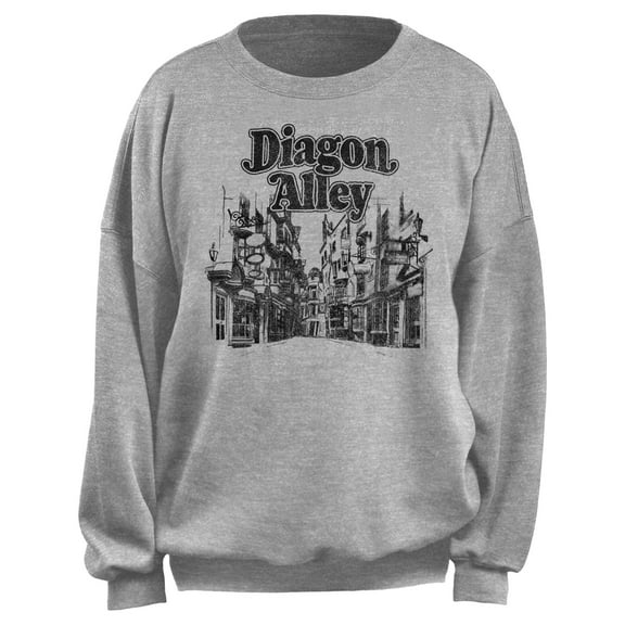 Junior's Harry Potter Diagon Alley Sketch Sweatshirt Heather Gray Medium