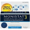 Monistat Triple Action System 3 Day Combination Coolwipes Vaginal Antifungal Wipes, 3ct